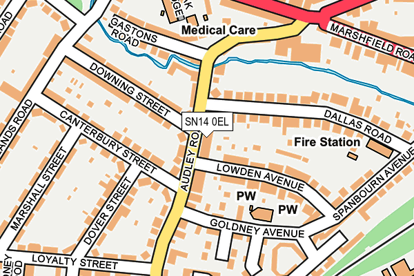 SN14 0EL map - OS OpenMap – Local (Ordnance Survey)