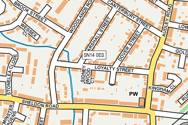 SN14 0ES map - OS OpenMap – Local (Ordnance Survey)