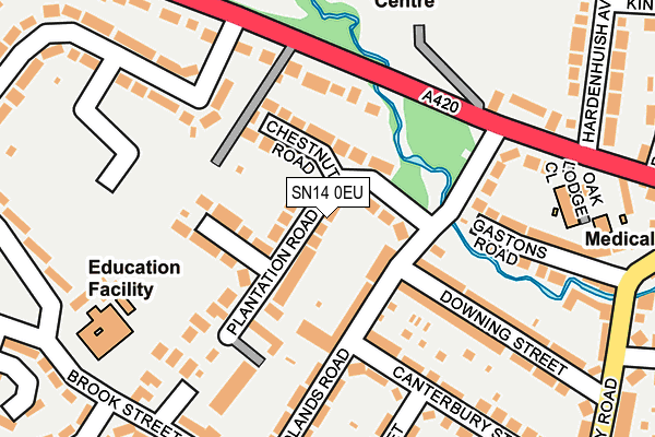 SN14 0EU map - OS OpenMap – Local (Ordnance Survey)