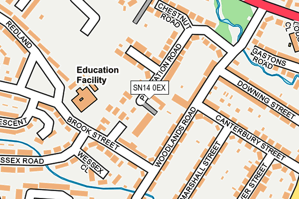 SN14 0EX map - OS OpenMap – Local (Ordnance Survey)