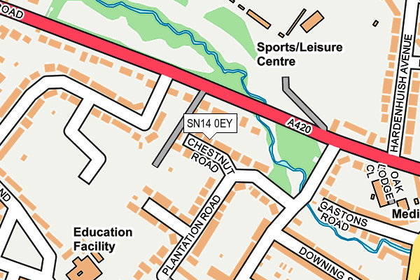 SN14 0EY map - OS OpenMap – Local (Ordnance Survey)