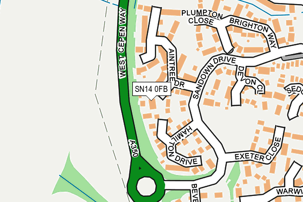 SN14 0FB map - OS OpenMap – Local (Ordnance Survey)