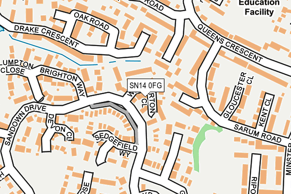 SN14 0FG map - OS OpenMap – Local (Ordnance Survey)