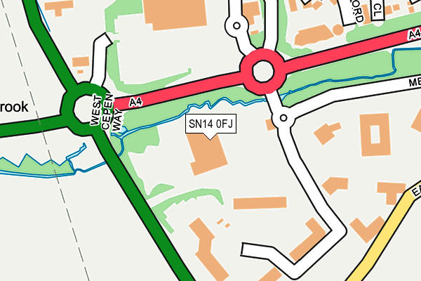 SN14 0FJ map - OS OpenMap – Local (Ordnance Survey)