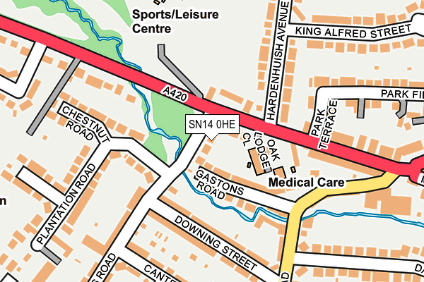 SN14 0HE map - OS OpenMap – Local (Ordnance Survey)