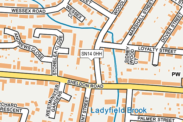 SN14 0HH map - OS OpenMap – Local (Ordnance Survey)