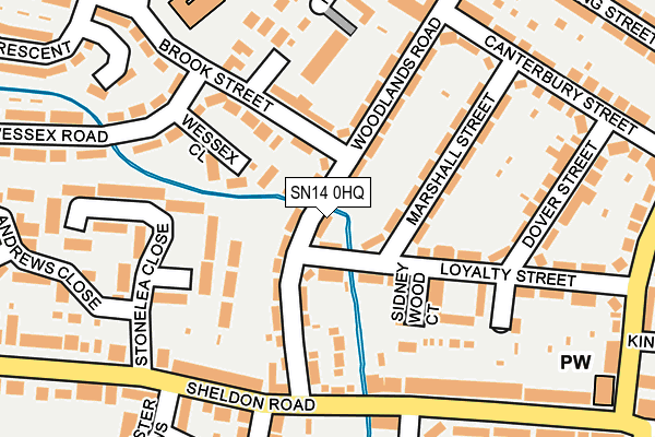 SN14 0HQ map - OS OpenMap – Local (Ordnance Survey)