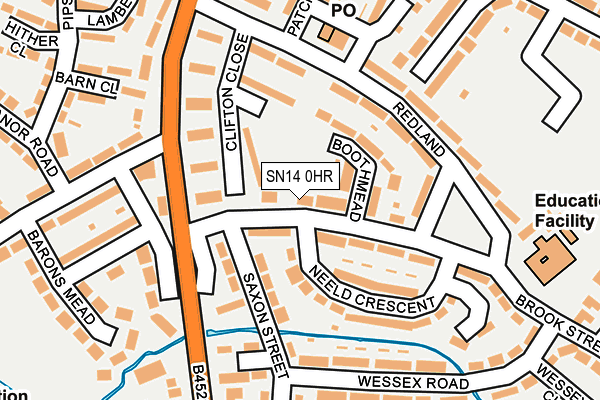 SN14 0HR map - OS OpenMap – Local (Ordnance Survey)