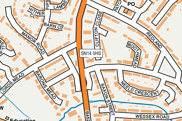 SN14 0HS map - OS OpenMap – Local (Ordnance Survey)