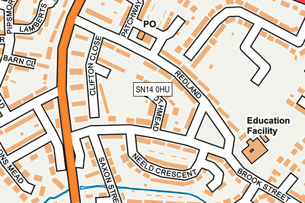 SN14 0HU map - OS OpenMap – Local (Ordnance Survey)