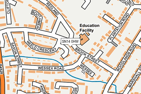 SN14 0HW map - OS OpenMap – Local (Ordnance Survey)