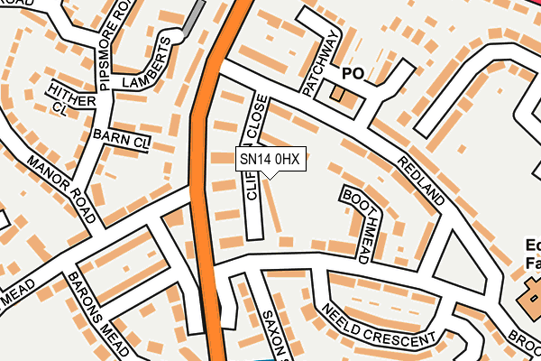 SN14 0HX map - OS OpenMap – Local (Ordnance Survey)