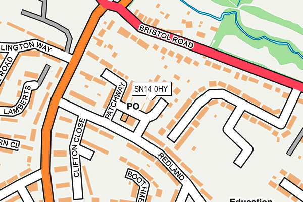 SN14 0HY map - OS OpenMap – Local (Ordnance Survey)