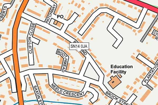 SN14 0JA map - OS OpenMap – Local (Ordnance Survey)