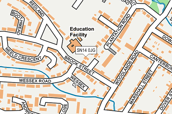 SN14 0JG map - OS OpenMap – Local (Ordnance Survey)