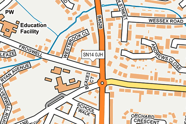 SN14 0JH map - OS OpenMap – Local (Ordnance Survey)