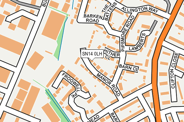 SN14 0LH map - OS OpenMap – Local (Ordnance Survey)