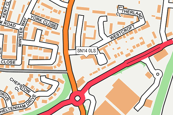 SN14 0LS map - OS OpenMap – Local (Ordnance Survey)