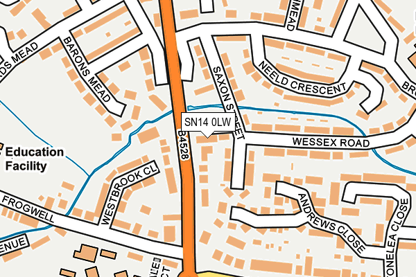 SN14 0LW map - OS OpenMap – Local (Ordnance Survey)
