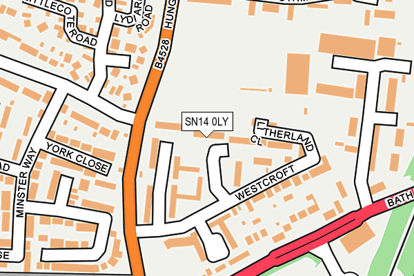 SN14 0LY map - OS OpenMap – Local (Ordnance Survey)