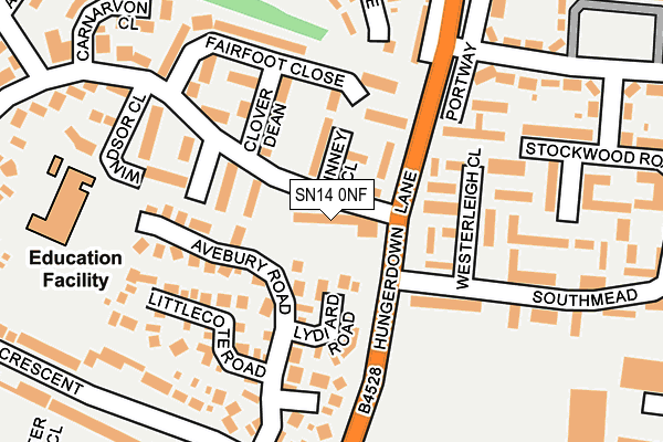 SN14 0NF map - OS OpenMap – Local (Ordnance Survey)