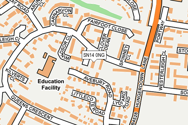 SN14 0NG map - OS OpenMap – Local (Ordnance Survey)