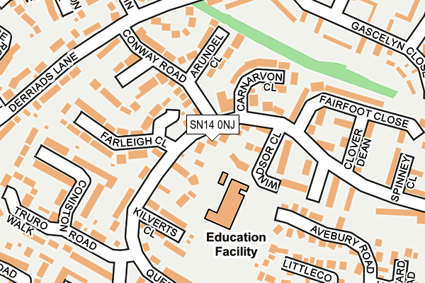 SN14 0NJ map - OS OpenMap – Local (Ordnance Survey)