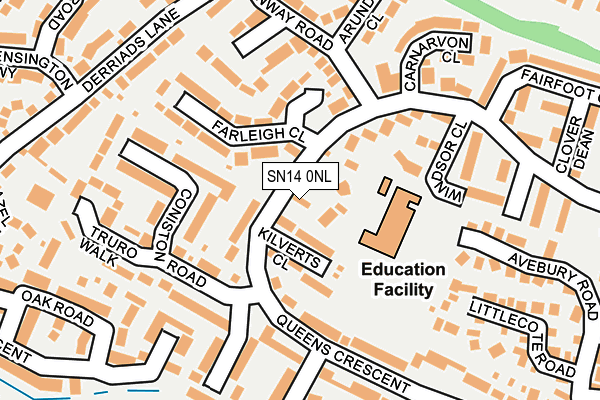 SN14 0NL map - OS OpenMap – Local (Ordnance Survey)