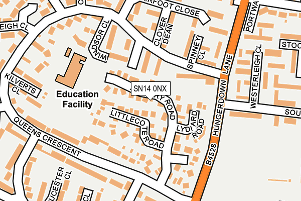 SN14 0NX map - OS OpenMap – Local (Ordnance Survey)