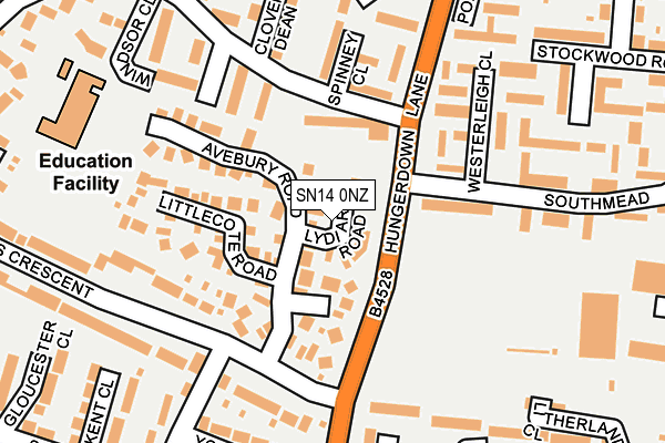 SN14 0NZ map - OS OpenMap – Local (Ordnance Survey)