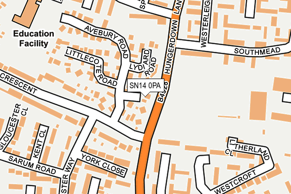 SN14 0PA map - OS OpenMap – Local (Ordnance Survey)