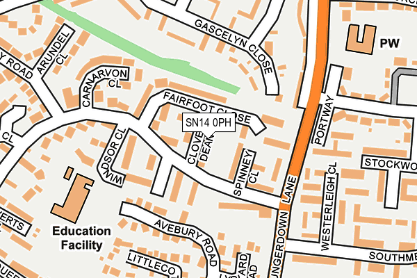 SN14 0PH map - OS OpenMap – Local (Ordnance Survey)