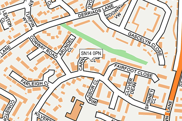 SN14 0PN map - OS OpenMap – Local (Ordnance Survey)