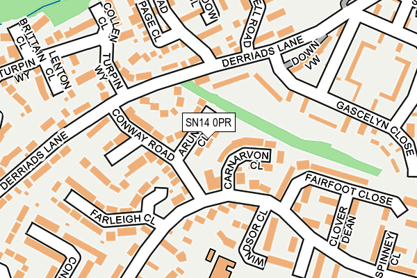 SN14 0PR map - OS OpenMap – Local (Ordnance Survey)