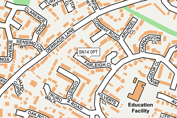 SN14 0PT map - OS OpenMap – Local (Ordnance Survey)
