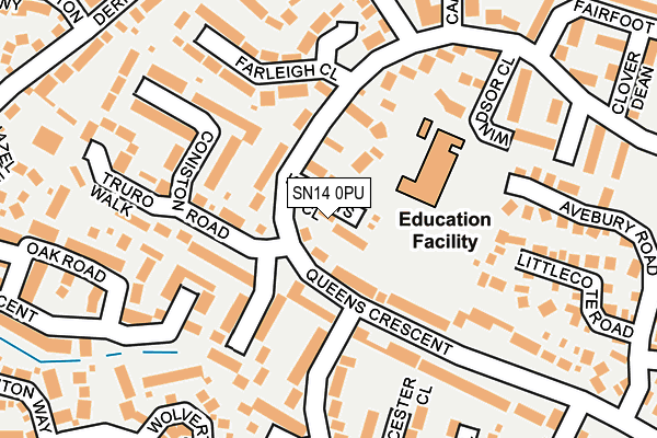 SN14 0PU map - OS OpenMap – Local (Ordnance Survey)