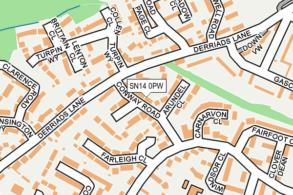 SN14 0PW map - OS OpenMap – Local (Ordnance Survey)