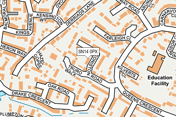 SN14 0PX map - OS OpenMap – Local (Ordnance Survey)