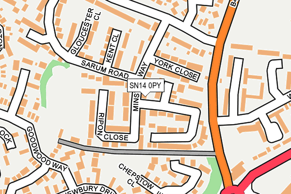 SN14 0PY map - OS OpenMap – Local (Ordnance Survey)