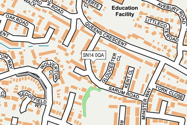 SN14 0QA map - OS OpenMap – Local (Ordnance Survey)