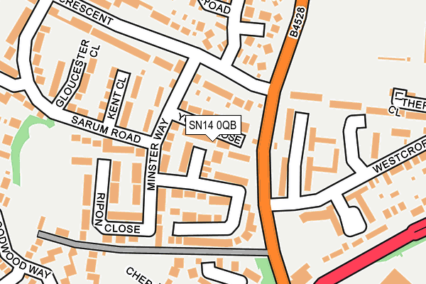 SN14 0QB map - OS OpenMap – Local (Ordnance Survey)