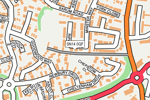 SN14 0QF map - OS OpenMap – Local (Ordnance Survey)
