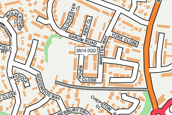 SN14 0QG map - OS OpenMap – Local (Ordnance Survey)