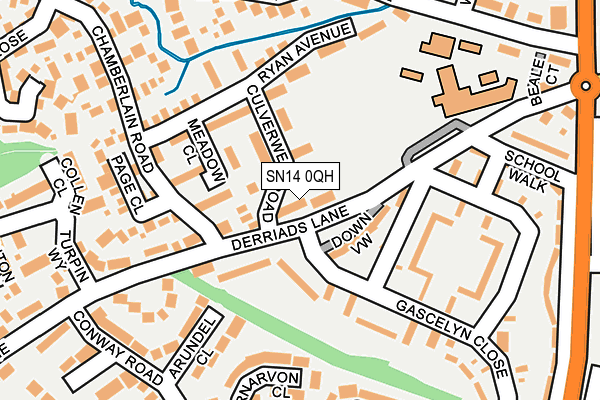 SN14 0QH map - OS OpenMap – Local (Ordnance Survey)