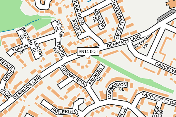 SN14 0QJ map - OS OpenMap – Local (Ordnance Survey)