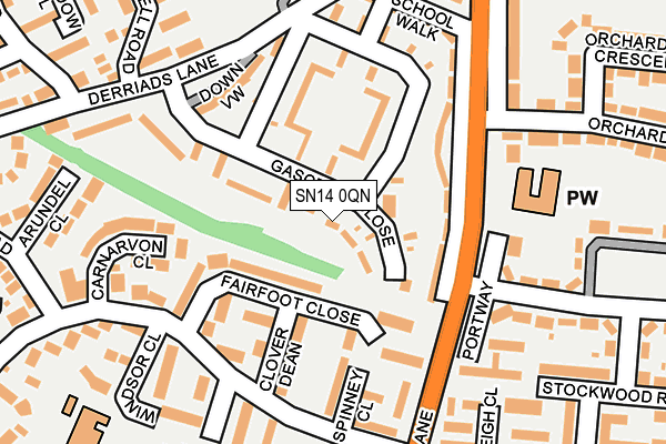 SN14 0QN map - OS OpenMap – Local (Ordnance Survey)