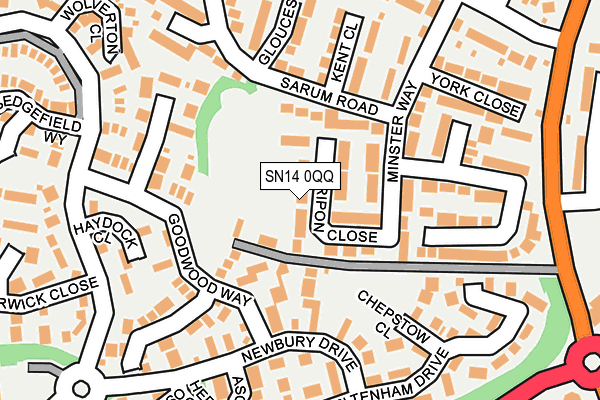 SN14 0QQ map - OS OpenMap – Local (Ordnance Survey)