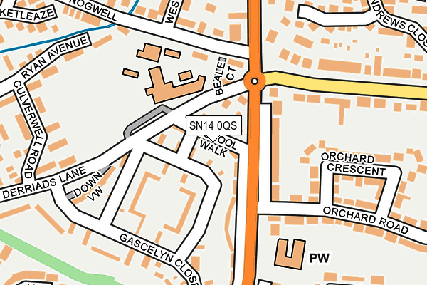 SN14 0QS map - OS OpenMap – Local (Ordnance Survey)