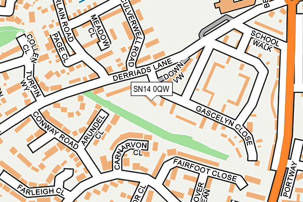 SN14 0QW map - OS OpenMap – Local (Ordnance Survey)