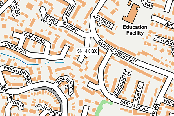 SN14 0QX map - OS OpenMap – Local (Ordnance Survey)